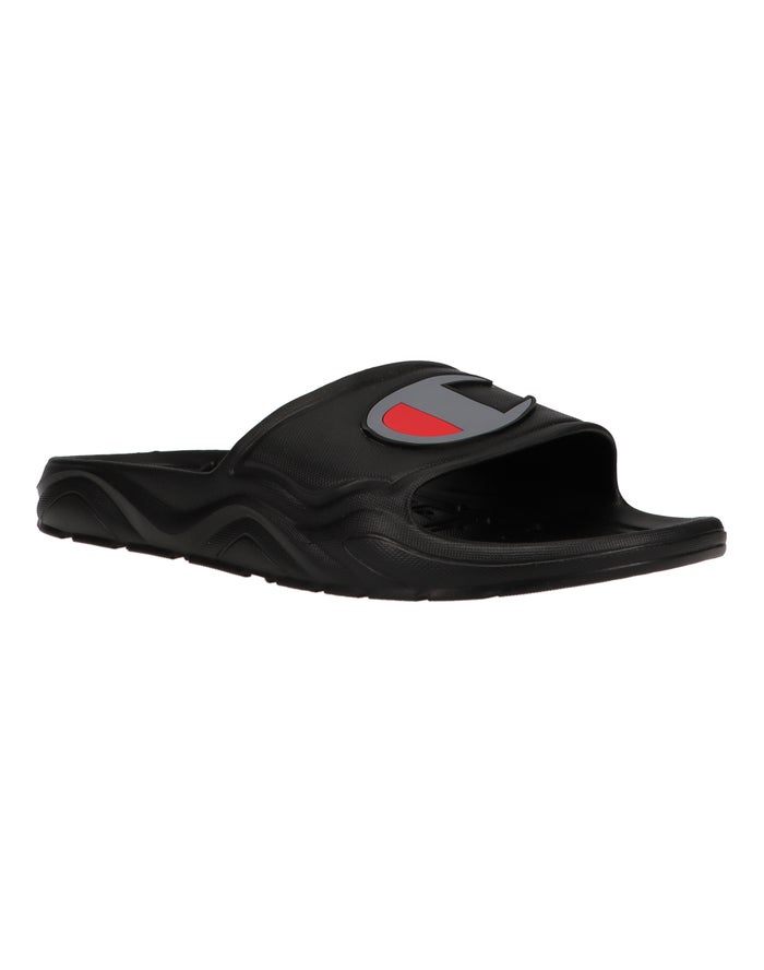 Champion Mens Slides NZ - Hydro-C Black ( 3291-ORETA )